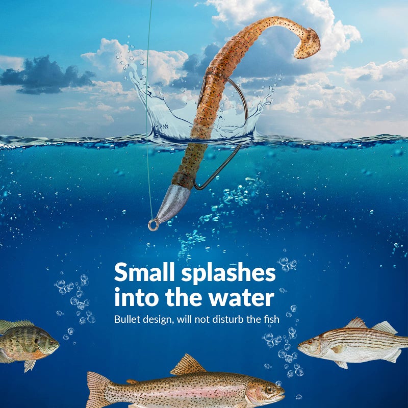 THKFISH رؤوس صيد السمك ثكفيش بليت جينج هوكس لصيد السمك باس، خطاف تكساس، خطاف موازن للمياه المالحة والعذبة، 3/0، 5 جرام، 20 قطعة - Image 4